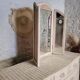 Rattan chest of drawers 80s and its mirror