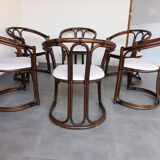 Set of six chairs Italy 1970s
