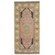 1970s Turkish Oushak Handmade Wool Cotton Pink Area Rug 108x225