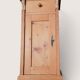 Pair of moulded light wood bedside tables.