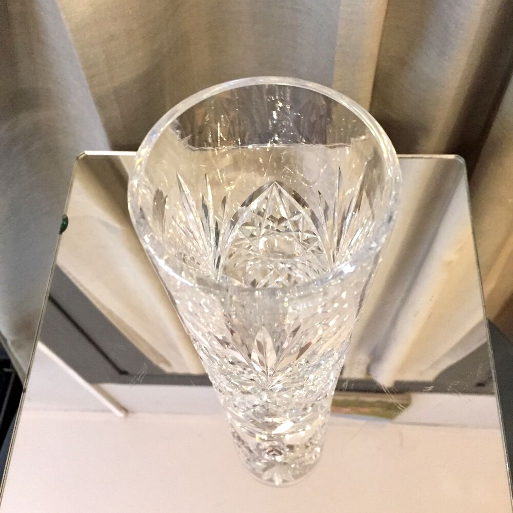 Bohemian crystal tube vase