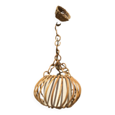 Suspension vintage en rotin