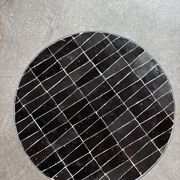 Table basse ronde en zellige noir – Design marocain artisanal 60 cm