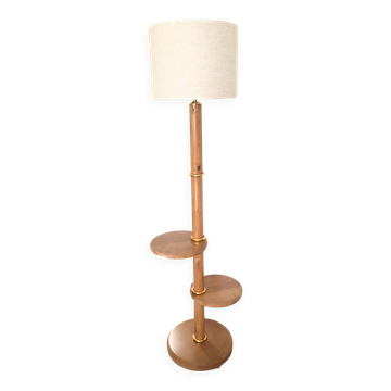 Lampadaire serviteur en bois, Vintage - Années 50