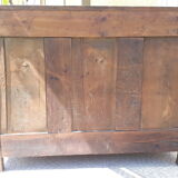 Large curved chest of drawers, solid walnut eighteenth style. 3 drawers
