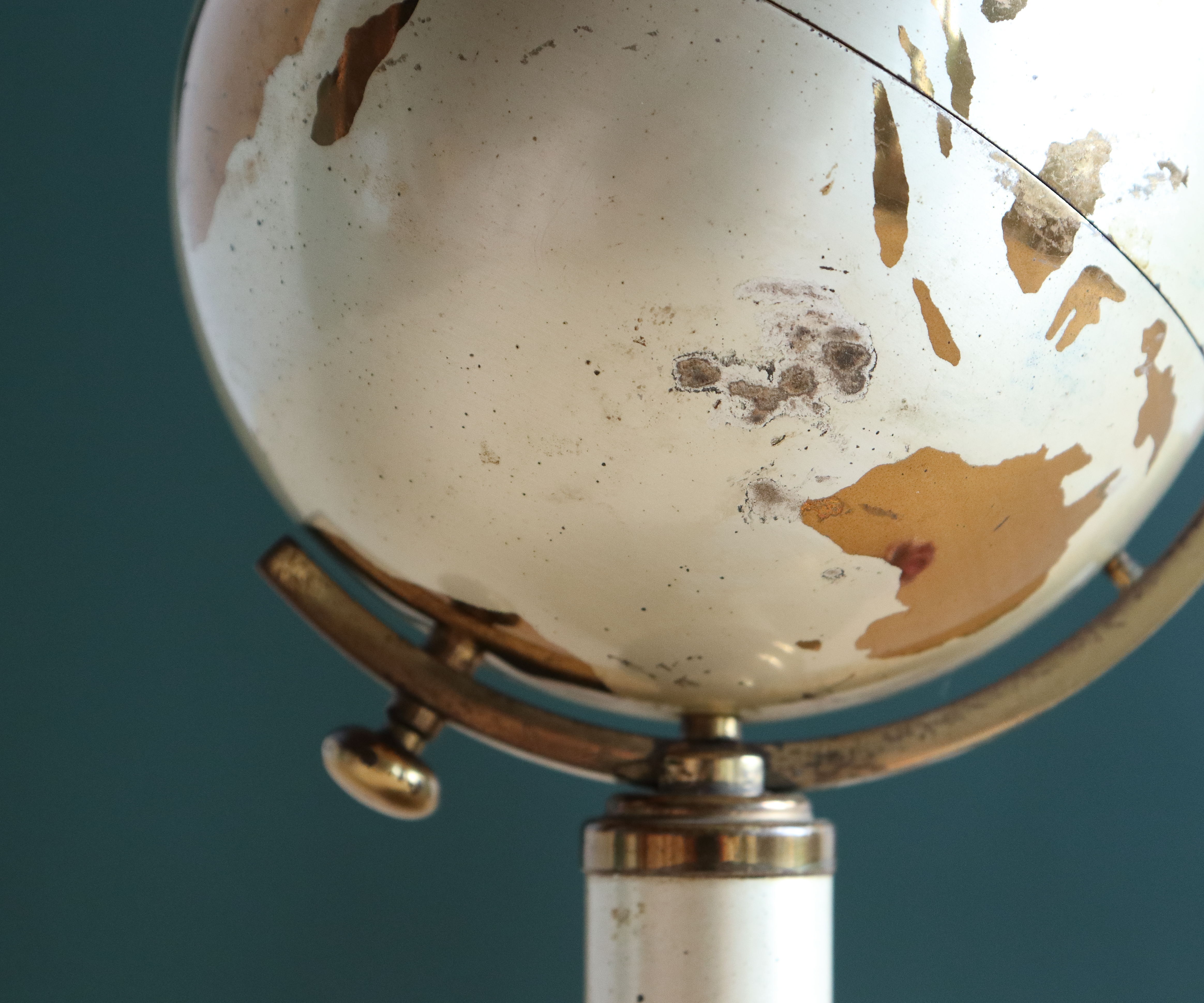 Globe Planet brass cigarette dispenser