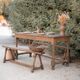 Table and benches set