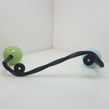 Vintage coat holder 2 balls