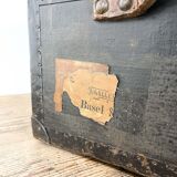Antique trunk chest by c.e. ruegsegger bern swiss