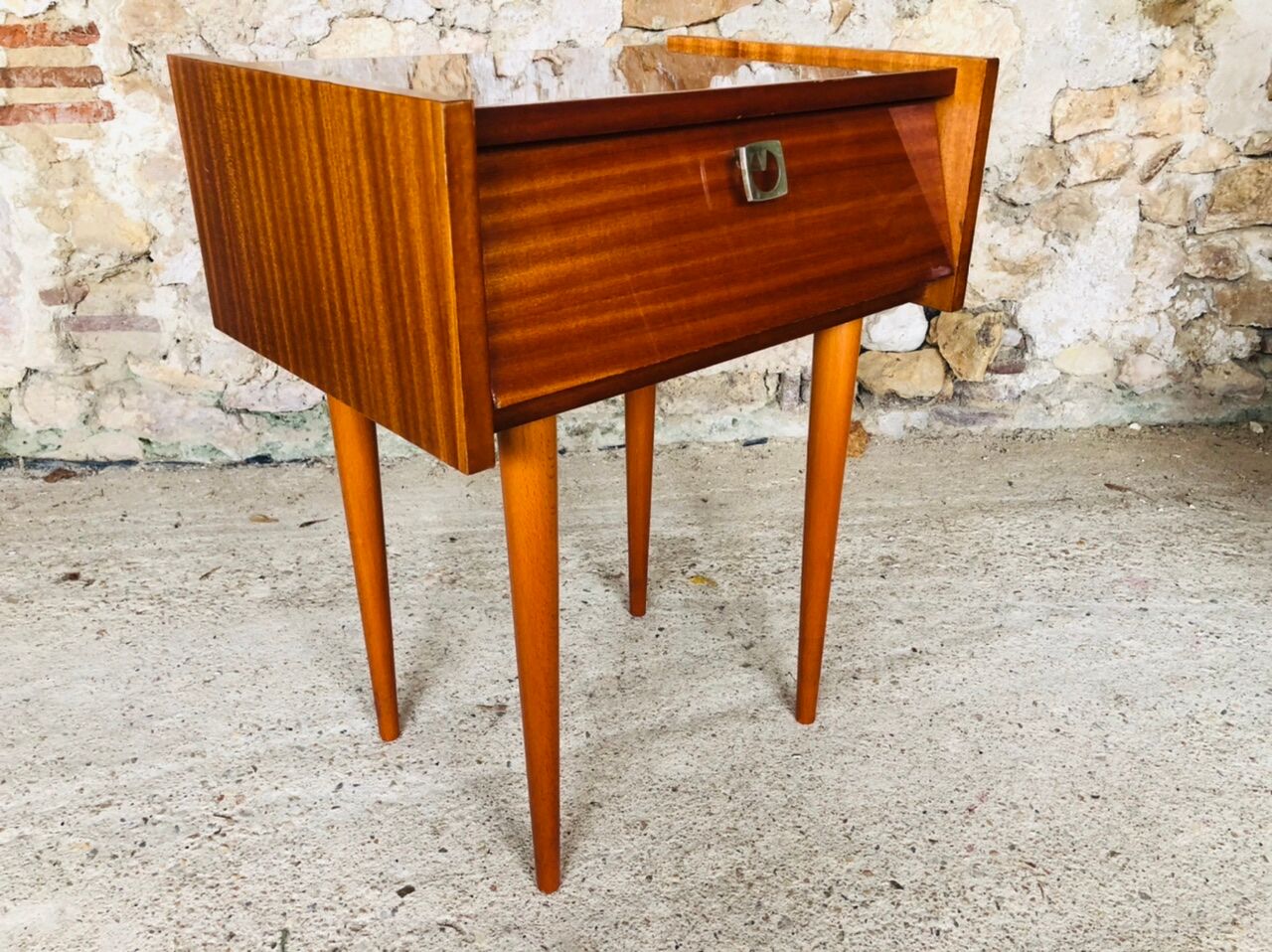 Vintage bedside, scandinavian style, circa 60