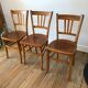 Trio de chaises bistrot Luterma années 50