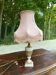 Lampe onyx vintage marbre beige