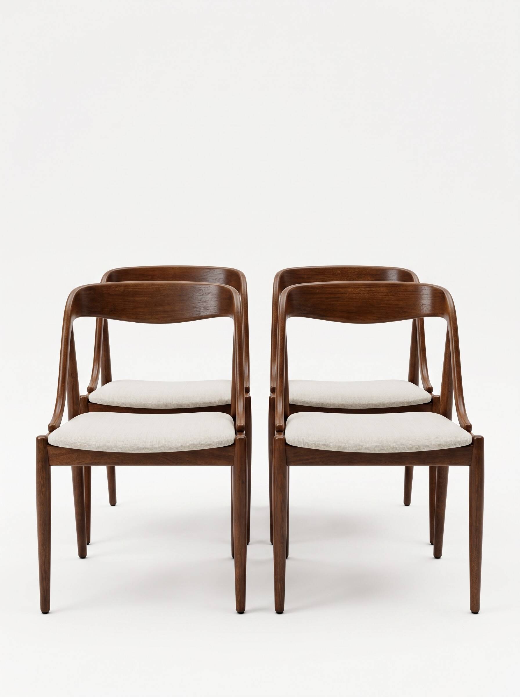 Set of 4 vintage Scandinavian chairs by Johannes Andersen - 1960
