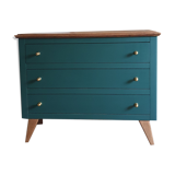 Chest of drawers in oak compass feet