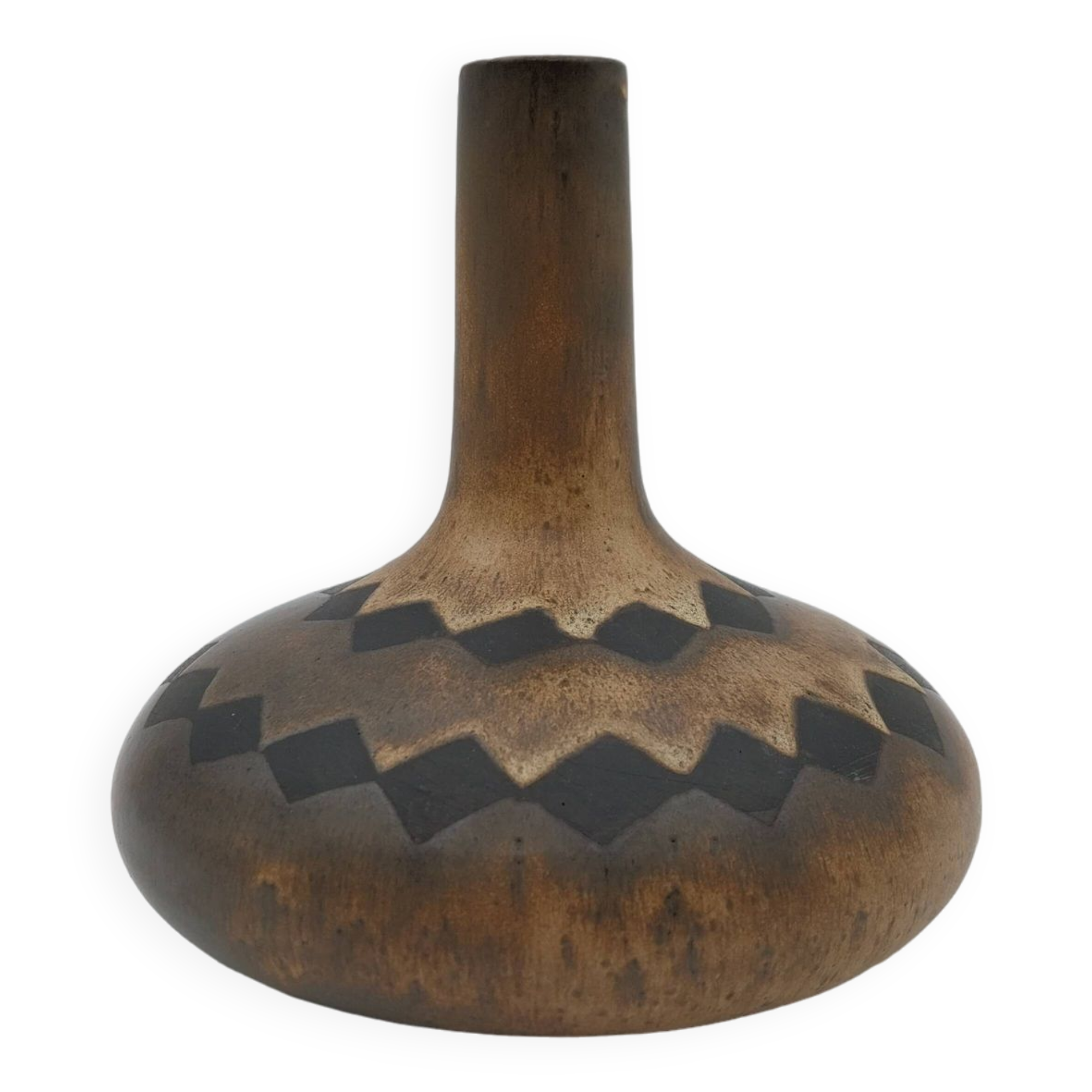 Long-necked ceramic vase