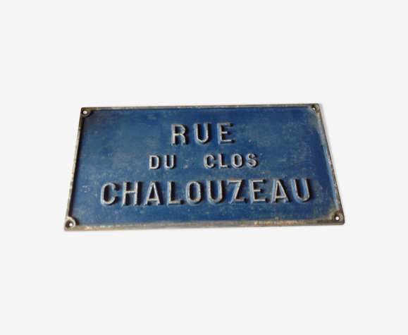 Plaque de rue ancienne en fonte fin 19 ème début 20 ème