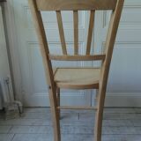 4 vintage bistro chairs in waxed beech.