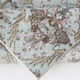 Light blue floral carpet 203x118cm