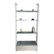 Roset shelf, aluminium and glass, type Michel Ducaroy, 1970s.