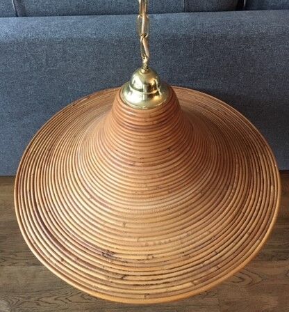 Vintage 58 cm bamboo chandelier