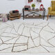 Tapis de chanvre beige scandinave 192x275Cm