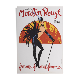 Affiche Bal du Moulin rouge Femmes, Femmes, Femmes