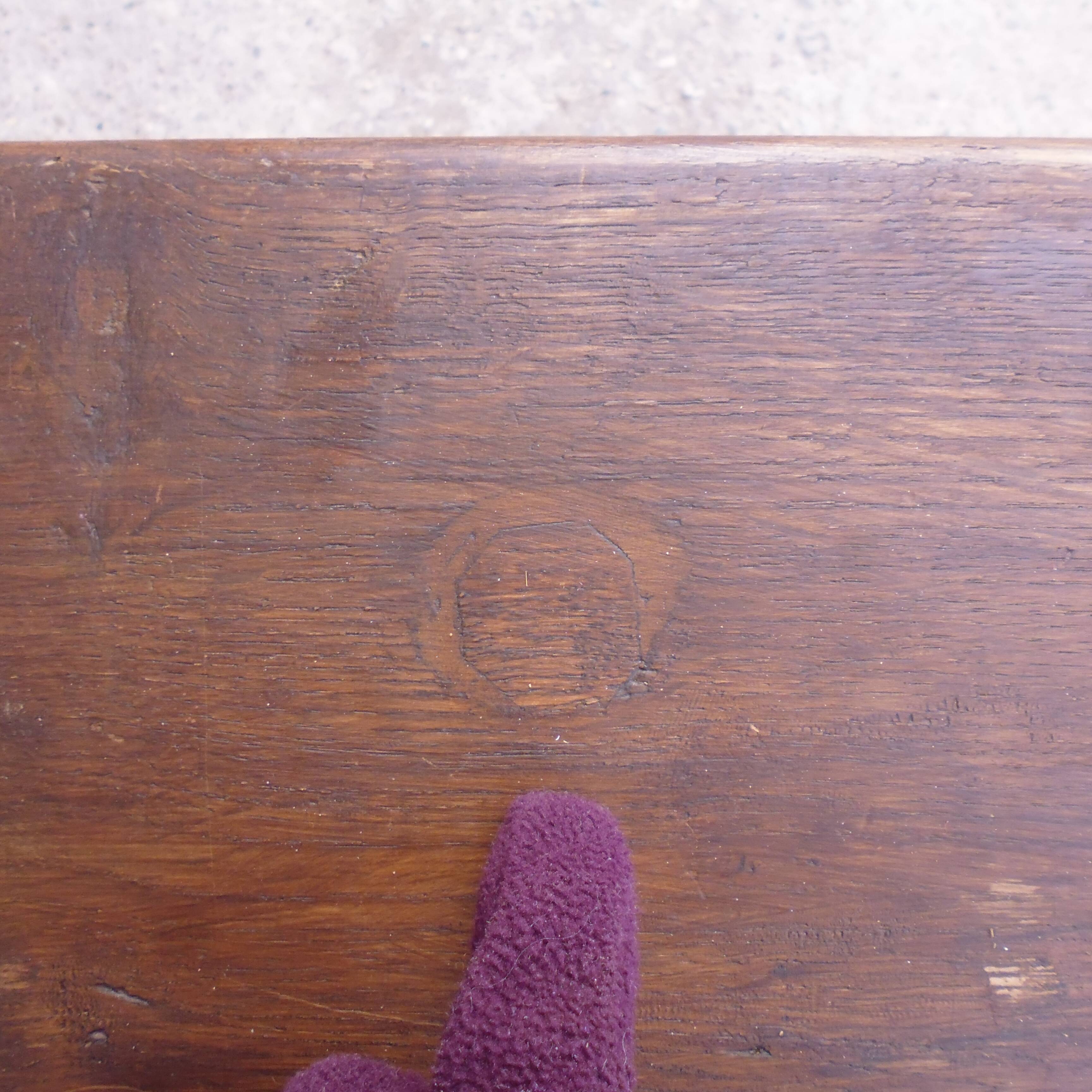 Pair of solid oak farm bench