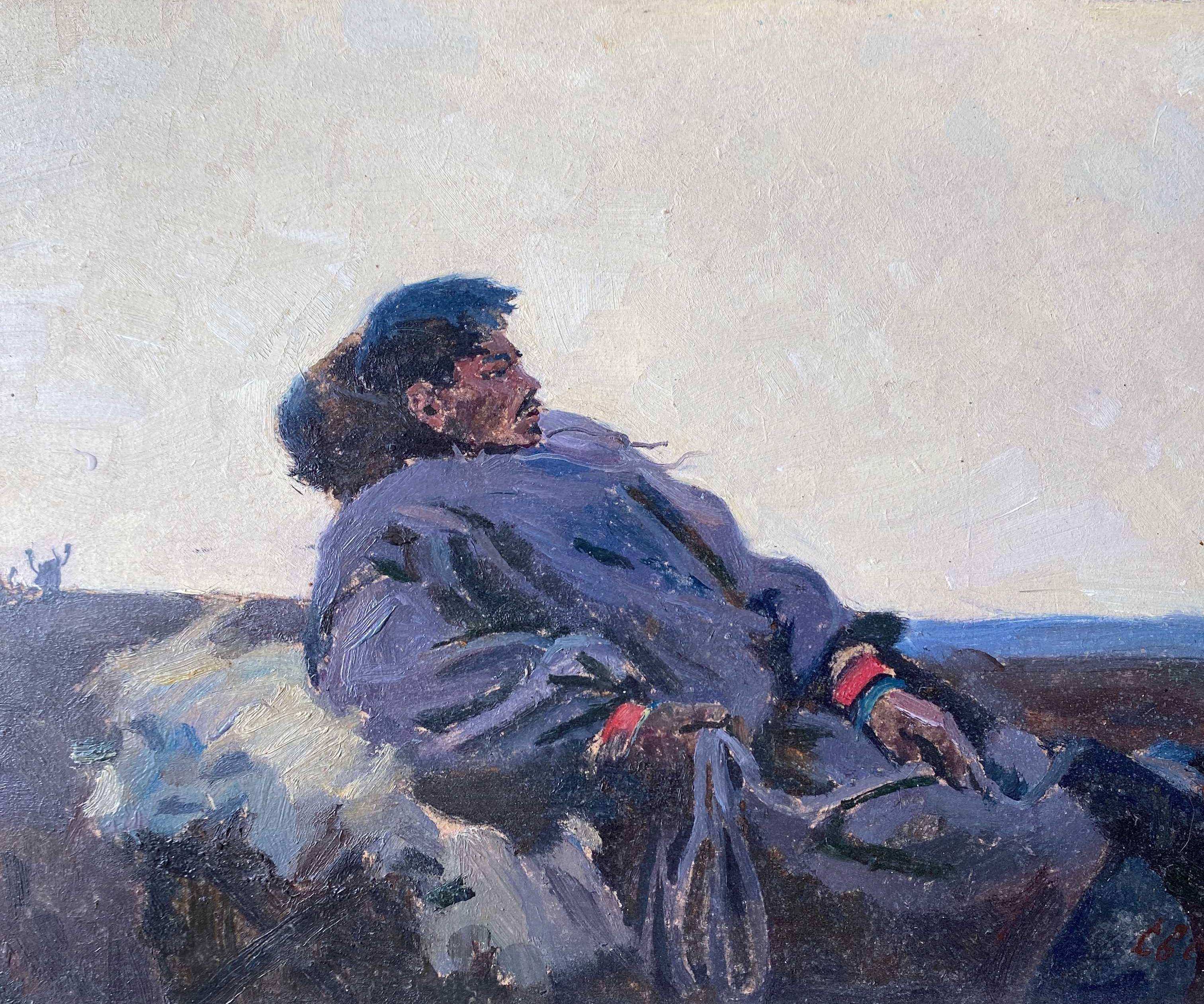 Painting HSP Samouchine (kyiv church) "The Mongol" St Petersburg 1966 Russian