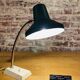 Lampe de bureau vintage verte et blanche