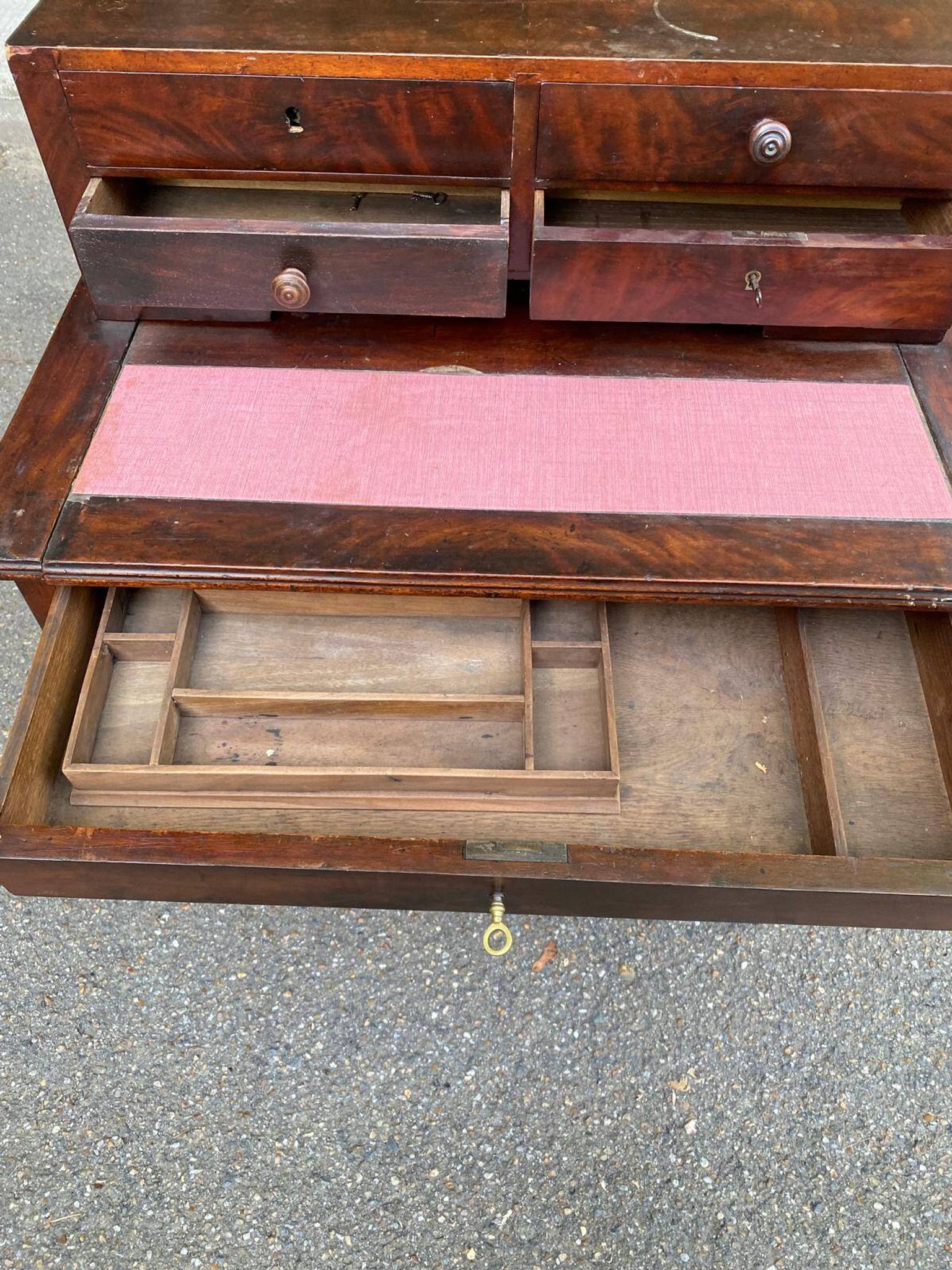 Happiness desk of the day with 19th-century storage.