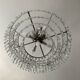 Large crystal chandelier with cascade of pendants from the 60s and 70s