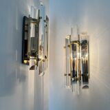 Crystal baguette wall lights from the 80s