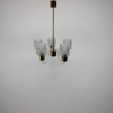 Art Deco All Glass Chandelier by Kamenicky Senov, 1960's, Czechoslovakia