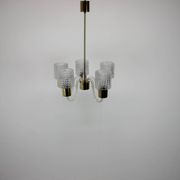 Art Deco All Glass Chandelier by Kamenicky Senov, 1960's, Czechoslovakia