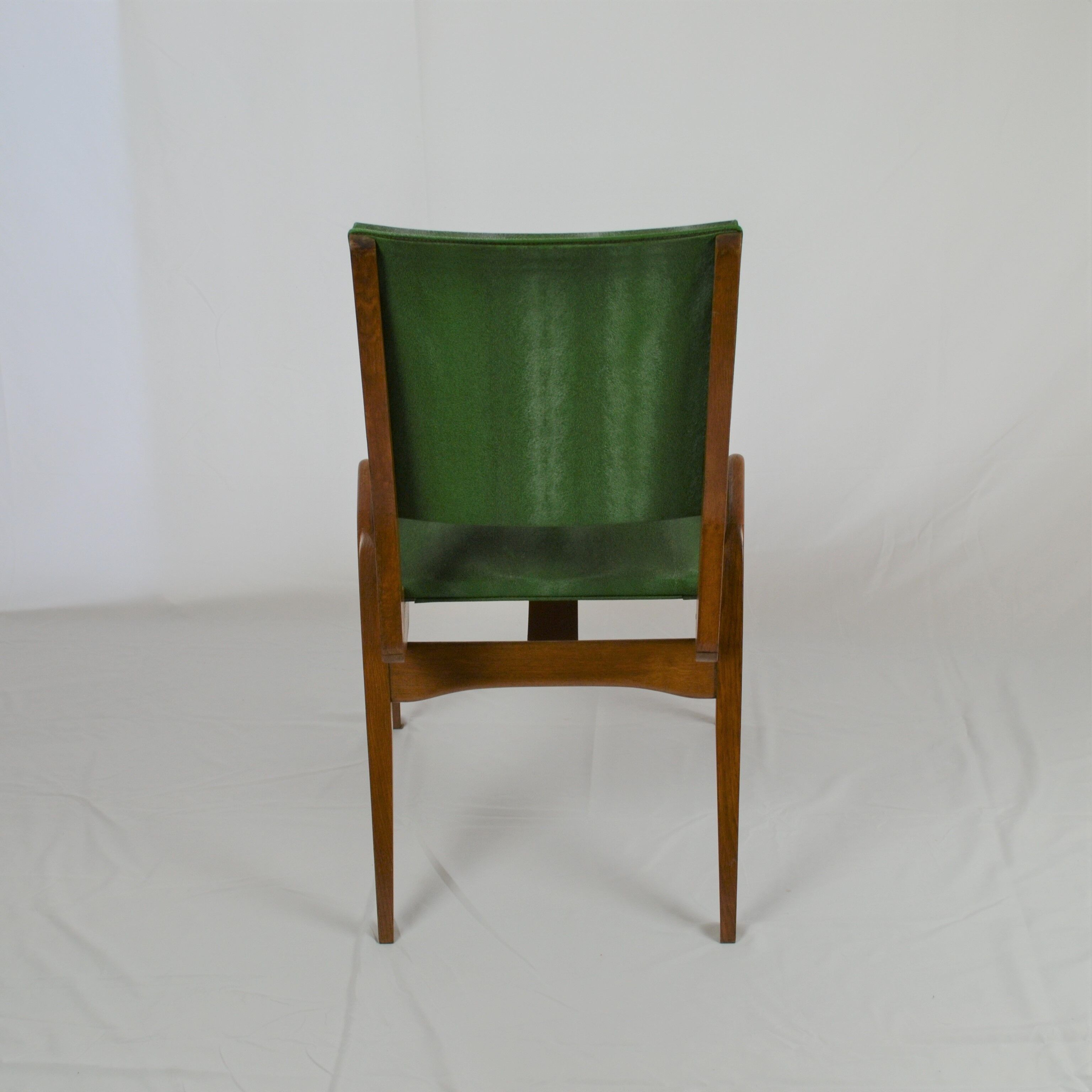 Pair of beech chairs from Maurice Pré