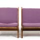Pair of GE-375 Easychairs in Oak by Hans J. Wegner