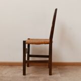 Set of six french mid-century dining chairs