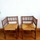 Paire de chaises bobin dites "coin de feu", Hollande