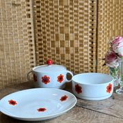Lot de 3 plats de service vintages Scherzer Bavaria