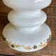 White opaline glass vase