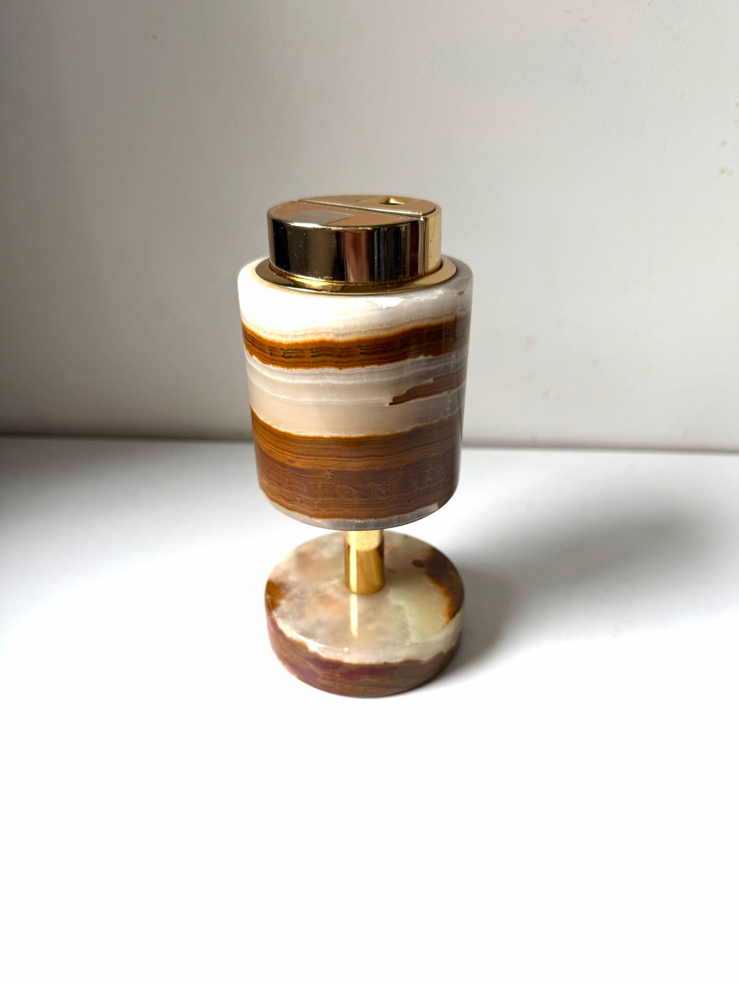 Vintage SAROME Japan Marble Onyx Table Lighter