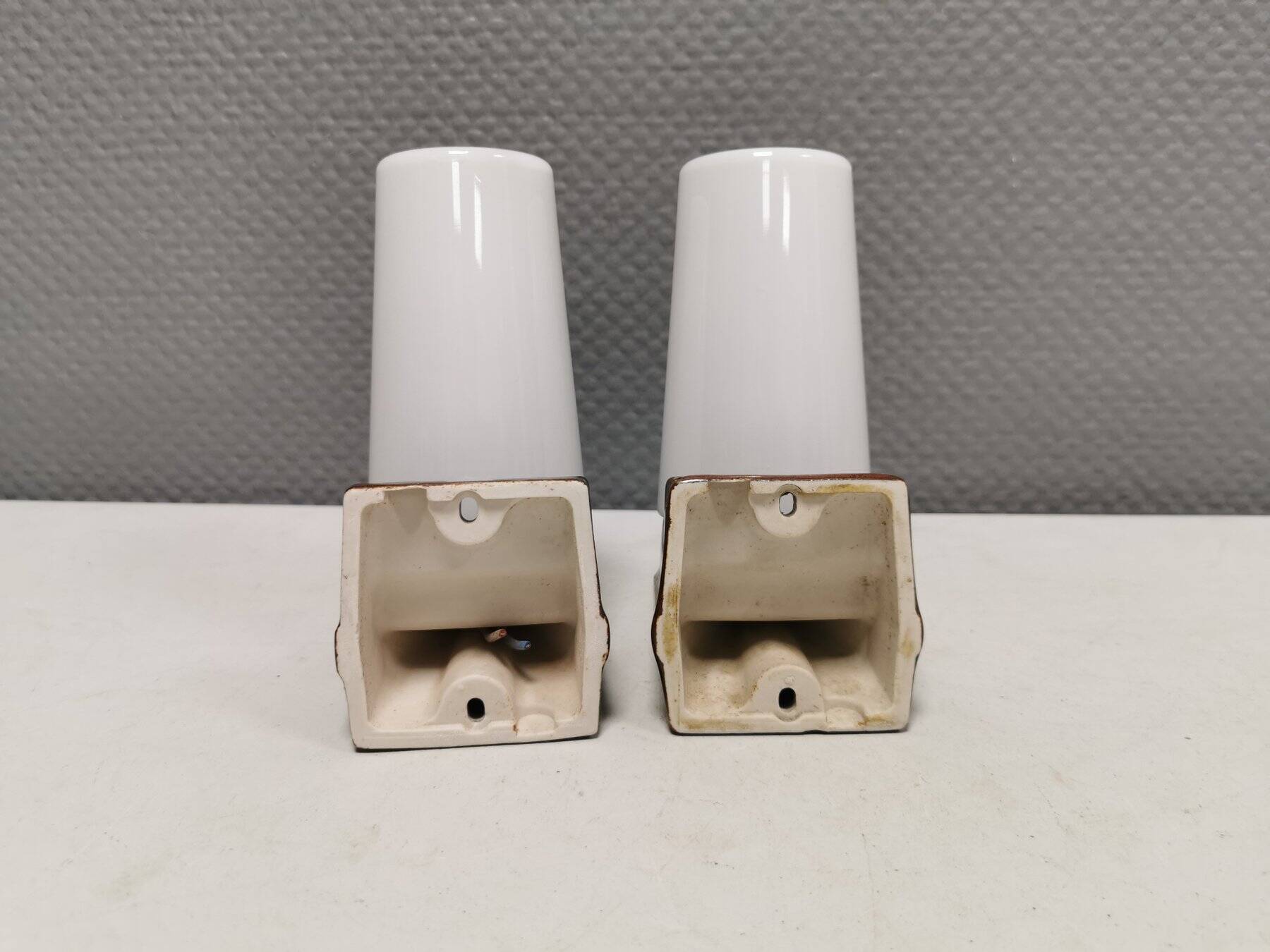 Ceramic bathroom lamp designed by Sigvard Bernadotte for IFÖ Sweden.