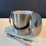 Brushed stainless steel ice bucket