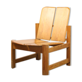Vintage scandinavian pine lounge chair
