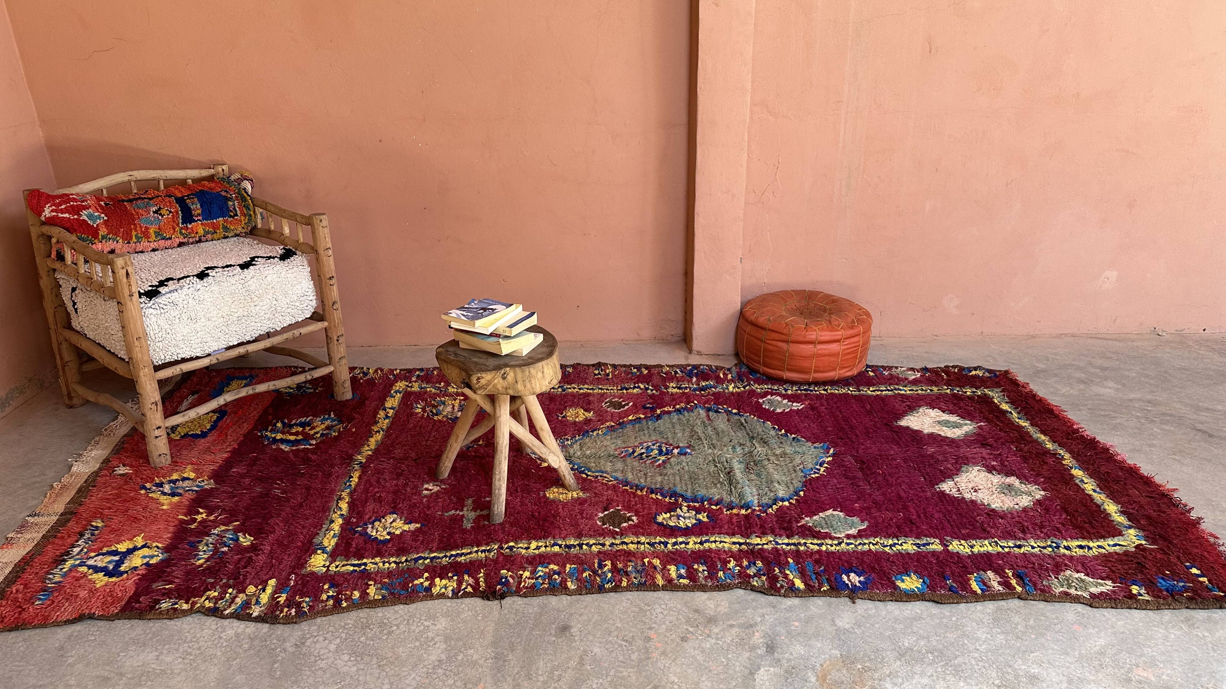 Boujad Purple Moroccan Rug - 341 x 145 cm