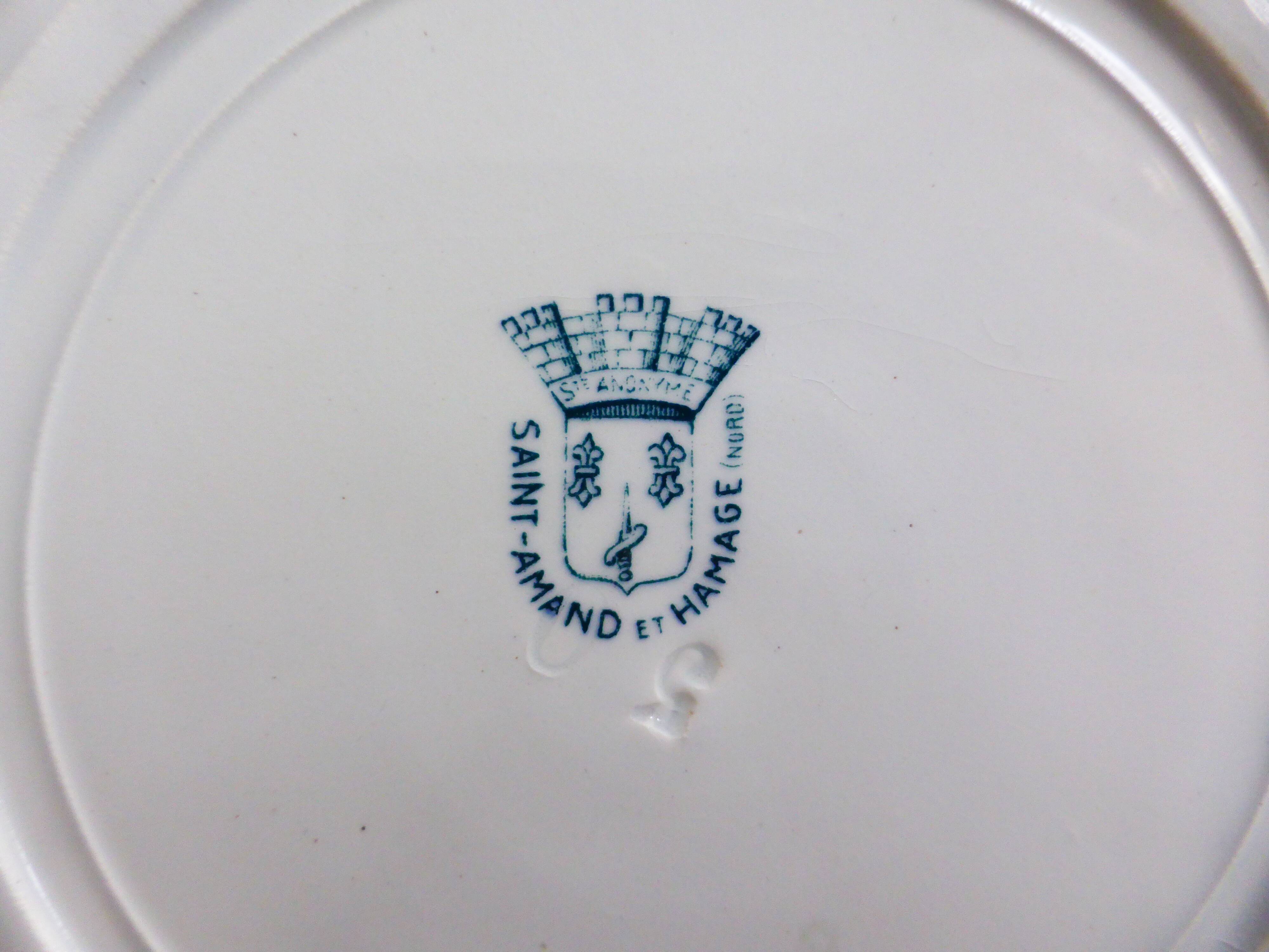 1 assiette plate St Amand et Hamage 221247