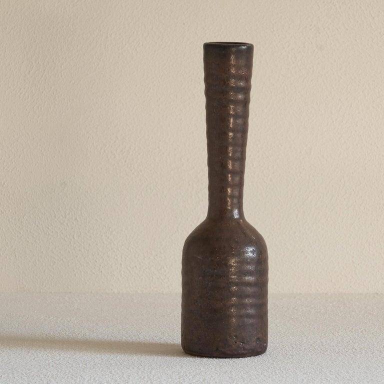 Studio ceramic vase free form 1960s