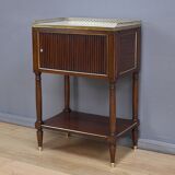 Mahogany curtain coffee table, Louis XVI style – mid-19th century