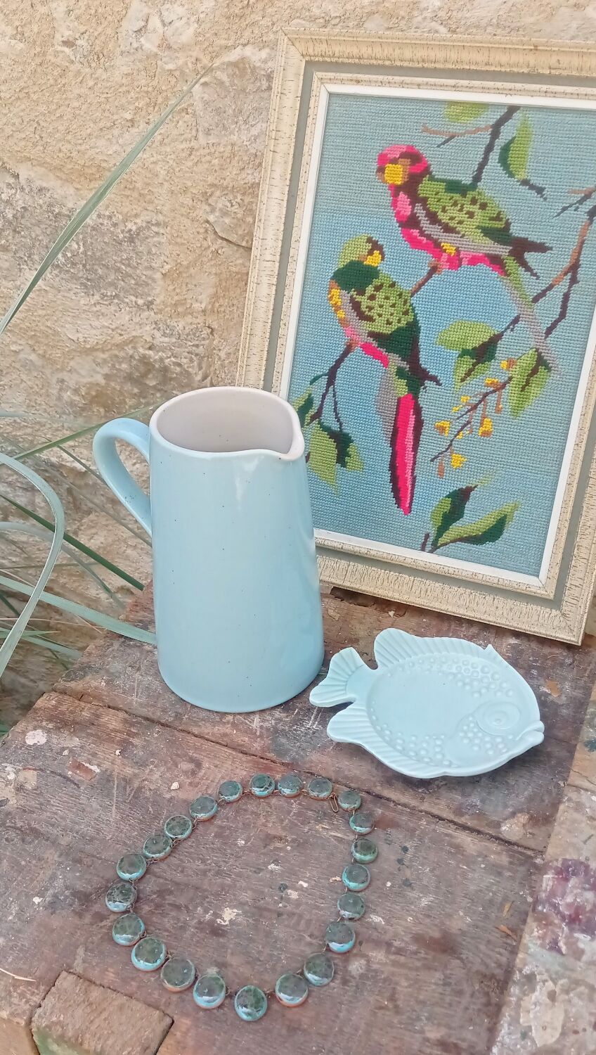 Turquoise pitcher