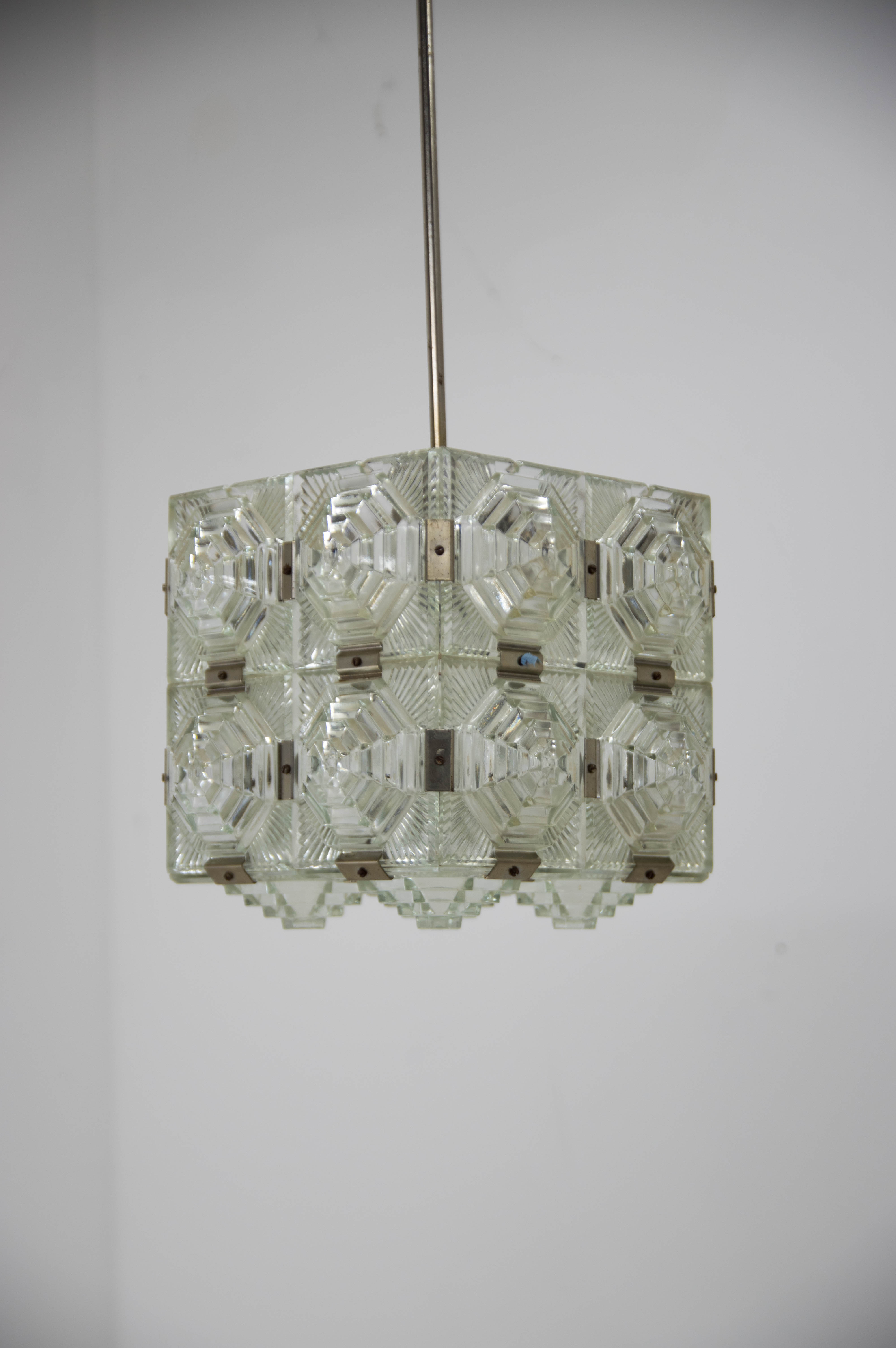 Glass Pendant by Kamenicky Senov, 1960s